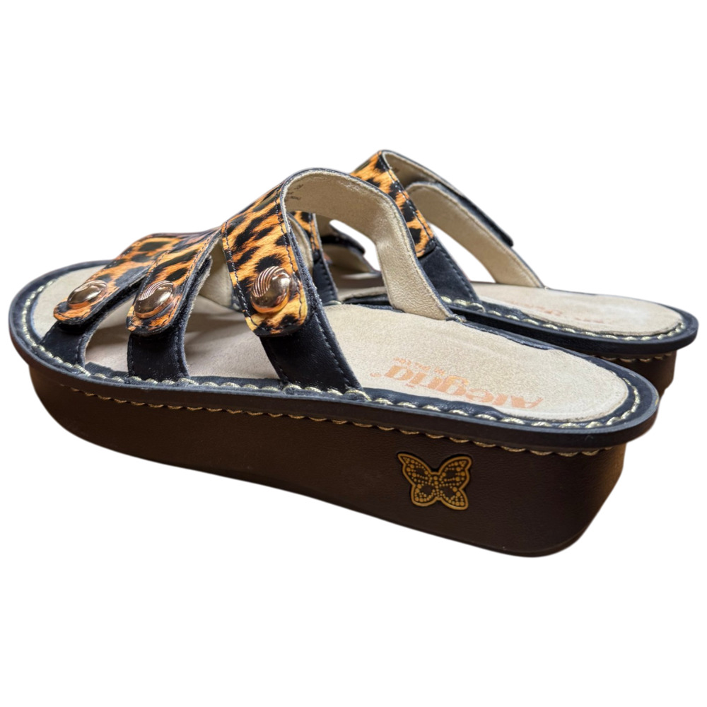 ALEGRIA Dinah Women's 39 /US 9-9.5 Leopard Three Strap Adjustable Comfort Sandal - Picture 8 of 16